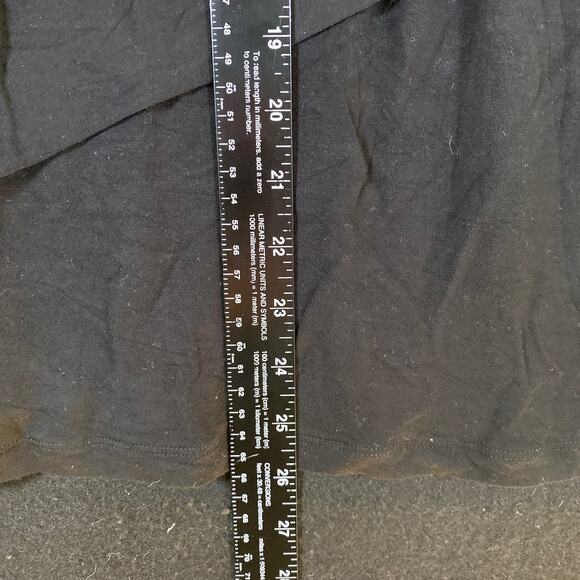 Cabi Womens Blouse Black Long Sleeve Ruched Wrapped Round Neck Stretch M - Picture 7 of 11